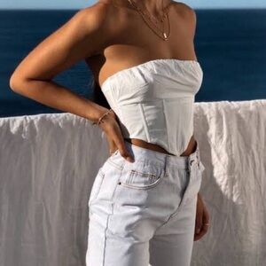 White corset top